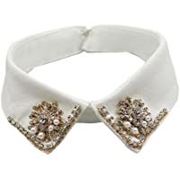 Blusa Blanca Desmontable Blusa Mujer Falso Collar